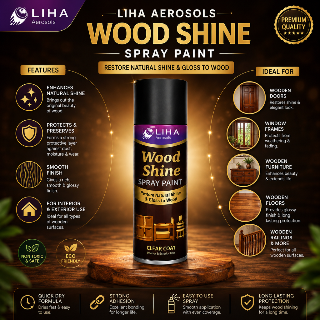 LIHA Wood Shine Spray – Restore Natural Shine & Gloss to Wood